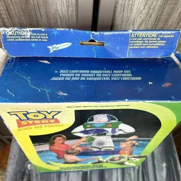 Toy Story Buzz Lightyear Pool Basketball Hoop Set Vtg - Picture 3 of 7